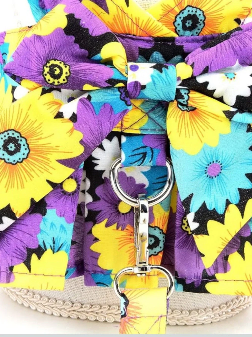 Floral Harness Dress for Small Dogs Adjustable w/Matching Leash!